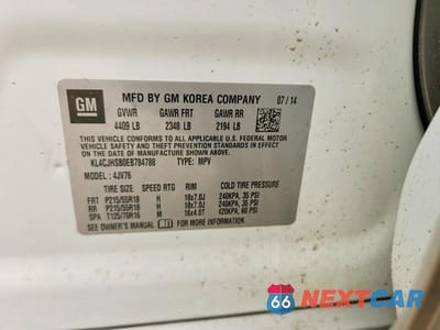 Zdjęcie 12 z 12 samochodu: 2014 BUICK ENCORE PREMIUM VIN:KL4CJHSB0EB784788 - miniatura