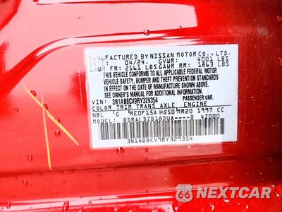 Zdjęcie 12 z 12 samochodu: 2024 NISSAN SENTRA SV VIN:3N1AB8CV9RY329354 - miniatura