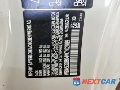 Zdjęcie 12 z 12 samochodu: 2027 BMW 430XI VIN:WBA53DB04VCY02989 - miniatura