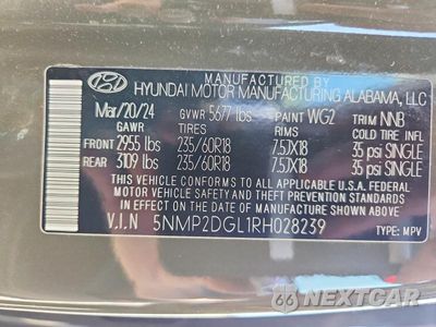 Zdjęcie 13 z 13 samochodu: 2024 HYUNDAI SANTA FE SEL VIN:5NMP2DGL1RH028239 - miniatura