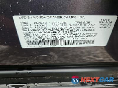 Zdjęcie 13 z 13 samochodu: 2018 ACURA MDX VIN:5J8YD4H32JL007286 - miniatura
