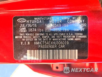 Zdjęcie 12 z 12 samochodu: 2017 HYUNDAI ACCENT SE VIN:KMHCT5AEXHU306019 - miniatura