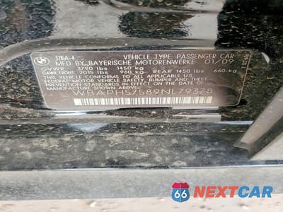 Zdjęcie 12 z 12 samochodu: 2009 BMW 328 I SULEV VIN:WBAPH57589NL79378 - miniatura