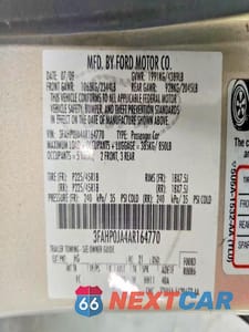 Zdjęcie 12 z 12 samochodu: 2010 FORD FUSION SEL VIN:3FAHP0JA4AR164770 - miniatura