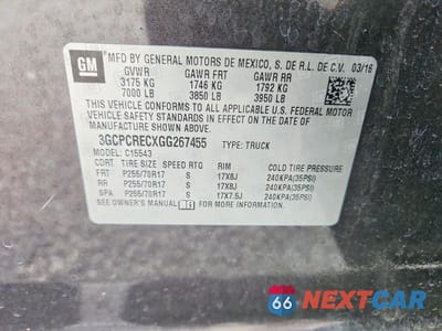 Zdjęcie 12 z 12 samochodu: 2016 CHEVROLET SILVERADO C1500 LT VIN:3GCPCRECXGG267455 - miniatura