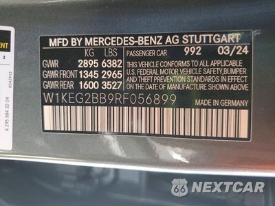 Zdjęcie 13 z 13 samochodu: 2024 MERCEDES-BENZ EQE SEDAN 350+ VIN:W1KEG2BB9RF056899 - miniatura
