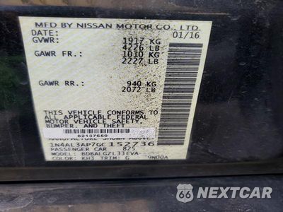 Zdjęcie 12 z 12 samochodu: 2016 NISSAN ALTIMA 2.5 S VIN:1N4AL3AP7GC152736 - miniatura
