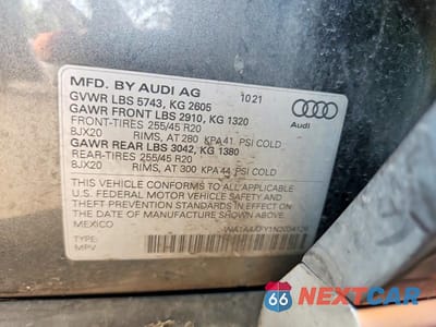 Zdjęcie 13 z 13 samochodu: 2022 AUDI SQ5 PREMIUM VIN:WA1A4AFY1N2034126 - miniatura