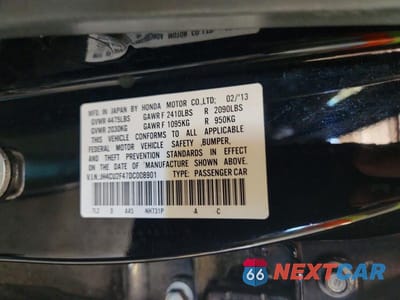 Zdjęcie 12 z 12 samochodu: 2013 ACURA TSX VIN:JH4CU2F47DC008901 - miniatura