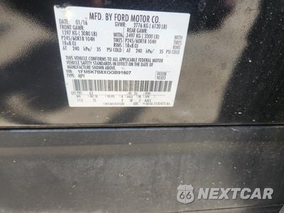 Zdjęcie 13 z 13 samochodu: 2016 FORD EXPLORER VIN:1FM5K7B8XGGB91807 - miniatura