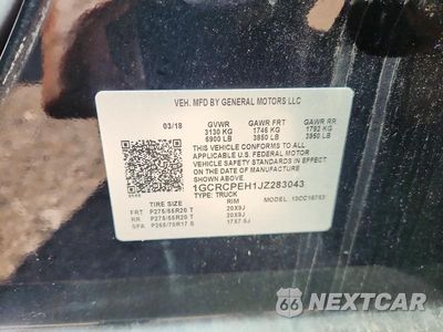 Zdjęcie 12 z 12 samochodu: 2018 CHEVROLET SILVERADO C1500 CUSTOM VIN:1GCRCPEH1JZ283043 - miniatura