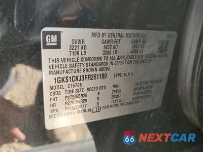 Zdjęcie 13 z 13 samochodu: 2015 GMC YUKON DENALI VIN:1GKS1CKJ3FR261189 - miniatura