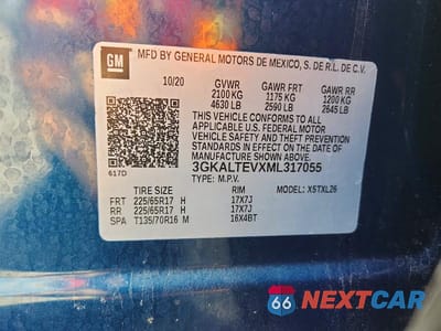 Zdjęcie 13 z 13 samochodu: 2021 GMC TERRAIN SLE VIN:3GKALTEVXML317055 - miniatura