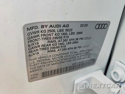 Zdjęcie 23 z 24 samochodu: 2026 AUDI Q5 PREMIUM VIN:WA11AAGU9T2008696 - miniatura