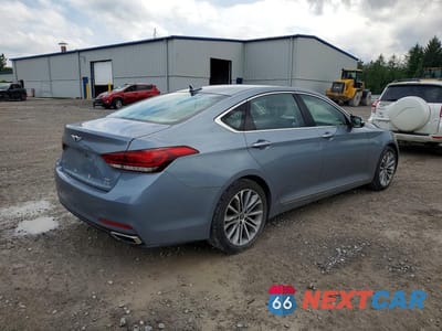 Trzecie zdjęcie samochodu z tyłu: 2017 GENESIS G80 3.8 VIN:KMHGN4JE8HU191815 - miniatura
