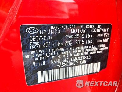 Zdjęcie 13 z 13 samochodu: 2021 HYUNDAI SONATA HYBRID LIMITED VIN:KMHL54JJ6MA027843 - miniatura