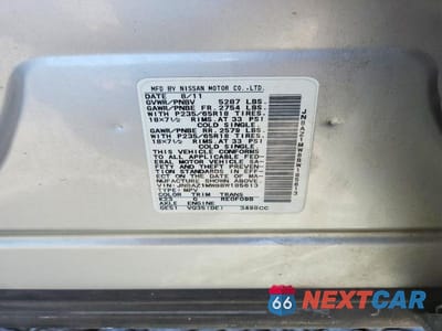 Zdjęcie 13 z 13 samochodu: 2011 NISSAN MURANO S VIN:JN8AZ1MW8BW185613 - miniatura