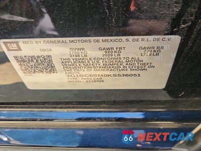 Zdjęcie 12 z 12 samochodu: 2019 CHEVROLET CRUZE LS VIN:3G1BC6SM0KS536051 - miniatura