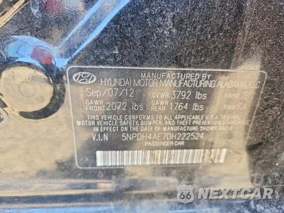 Zdjęcie 12 z 12 samochodu: 2013 HYUNDAI ELANTRA GLS VIN:5NPDH4AE7DH222524 - miniatura
