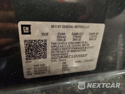 Zdjęcie 12 z 12 samochodu: 2018 CHEVROLET SILVERADO K1500 LT VIN:1GCVKREC1JZ233227 - miniatura