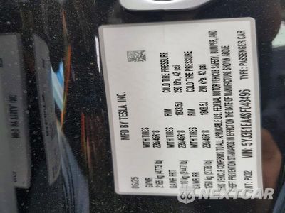 Zdjęcie 12 z 12 samochodu: 2025 TESLA MODEL 3 VIN:5YJ3E1EA4SF048496 - miniatura