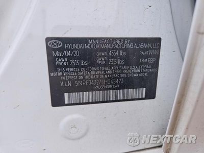 Zdjęcie 12 z 12 samochodu: 2020 HYUNDAI SONATA SEL PLUS VIN:5NPEJ4J27LH045423 - miniatura