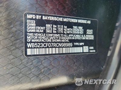 Zdjęcie 14 z 14 samochodu: 2024 BMW IX XDRIVE50 VIN:WB523CF07RCN98989 - miniatura