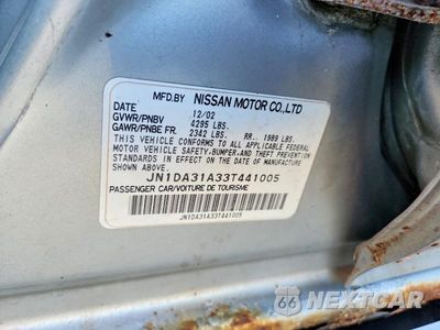 Zdjęcie 12 z 12 samochodu: 2003 NISSAN MAXIMA GXE VIN:JN1DA31A33T441005 - miniatura