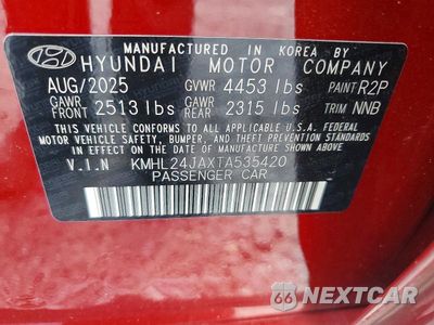 Zdjęcie 13 z 13 samochodu: 2026 HYUNDAI SONATA SE VIN:KMHL24JAXTA535420 - miniatura