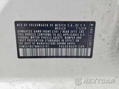 Zdjęcie 12 z 12 samochodu: 2021 VOLKSWAGEN JETTA S VIN:3VWC57BU7MM026781 - miniatura