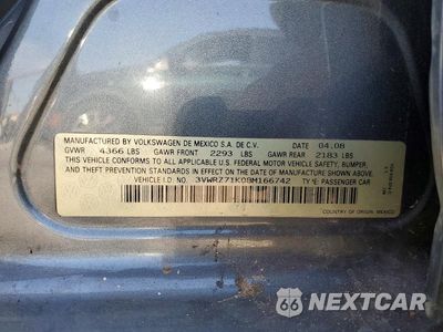 Zdjęcie 12 z 12 samochodu: 2008 VOLKSWAGEN JETTA SE VIN:3VWRZ71K08M166742 - miniatura