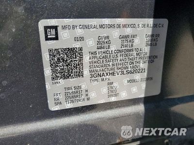 Zdjęcie 14 z 14 samochodu: 2020 CHEVROLET EQUINOX LS VIN:3GNAXHEV3LS620221 - miniatura