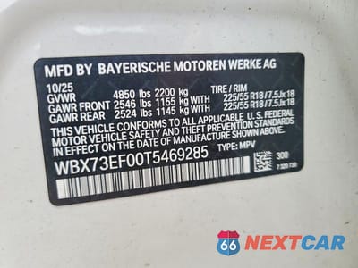 Zdjęcie 12 z 12 samochodu: 2026 BMW X1 XDRIVE28I VIN:WBX73EF00T5469285 - miniatura