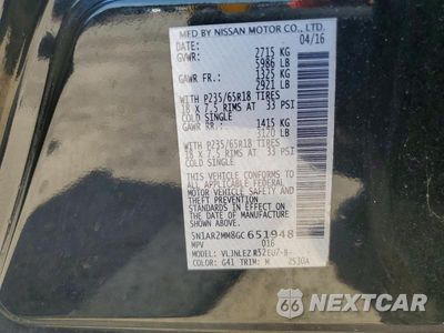 Zdjęcie 13 z 13 samochodu: 2016 NISSAN PATHFINDER SV VIN:5N1AR2MM8GC651948 - miniatura