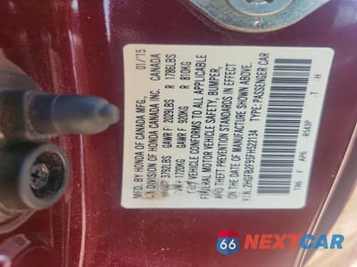 Zdjęcie 13 z 13 samochodu: 2015 HONDA CIVIC EXL VIN:2HGFB2F95FH522134 - miniatura