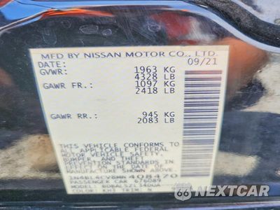 Zdjęcie 12 z 12 samochodu: 2021 NISSAN ALTIMA SR VIN:1N4BL4CV8MN408470 - miniatura