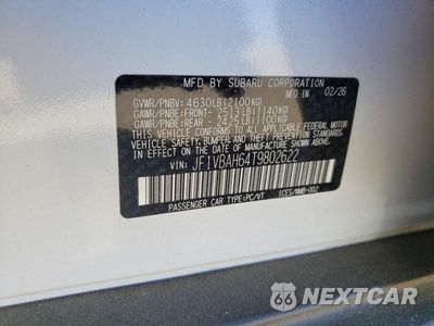 Zdjęcie 12 z 12 samochodu: 2026 SUBARU WRX PREMIUM VIN:JF1VBAH64T9802622 - miniatura