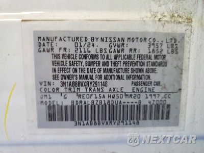 Zdjęcie 12 z 12 samochodu: 2024 NISSAN SENTRA S VIN:3N1AB8BVXRY291148 - miniatura