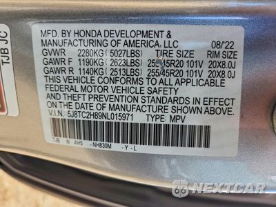 Zdjęcie 12 z 12 samochodu: 2022 ACURA RDX A-SPEC ADVANCE VIN:5J8TC2H89NL015971 - miniatura