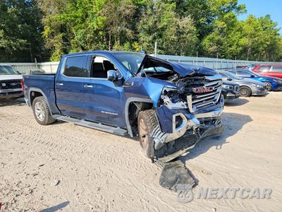 Czwarte zdjęcie samochodu z boku: 2019 GMC SIERRA K1500 SLT VIN:3GTU9DED5KG201465 - miniatura