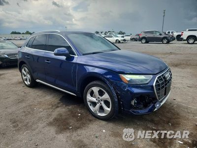 Czwarte zdjęcie samochodu z boku: 2021 AUDI Q5 PREMIUM PLUS VIN:WA1BAAFY1M2078526 - miniatura