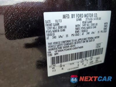 Zdjęcie 12 z 12 samochodu: 2014 FORD EXPLORER XLT VIN:1FM5K7D80EGB07455 - miniatura