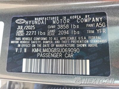 Zdjęcie 12 z 12 samochodu: 2025 HYUNDAI ELANTRA SEL SPORT VIN:KMHLM4DG8SU069090 - miniatura