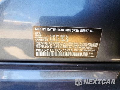 Zdjęcie 12 z 12 samochodu: 2019 BMW 330I VIN:WBA5R1C51KAK11355 - miniatura