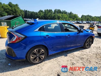 Trzecie zdjęcie samochodu z tyłu: 2018 HONDA CIVIC EX VIN:SHHFK7H69JU407709 - miniatura