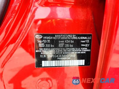 Zdjęcie 12 z 12 samochodu: 2021 HYUNDAI SONATA LIMITED VIN:5NPEG4JA1MH070860 - miniatura