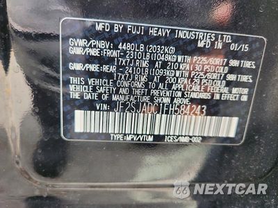 Zdjęcie 13 z 13 samochodu: 2015 SUBARU FORESTER 2.5I PREMIUM VIN:JF2SJADC1FH584243 - miniatura
