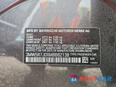 Zdjęcie 12 z 12 samochodu: 2021 BMW 330XI VIN:3MW5R7J0XM8B82138 - miniatura