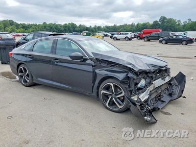 Czwarte zdjęcie samochodu z boku: 2019 HONDA ACCORD SPORT VIN:1HGCV1F35KA069206 - miniatura