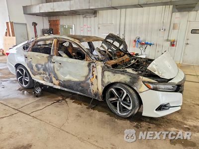 Czwarte zdjęcie samochodu z boku: 2021 HONDA ACCORD SPORT VIN:1HGCV1F31MA018692 - miniatura